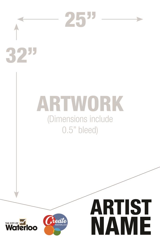 Banner template with measurements